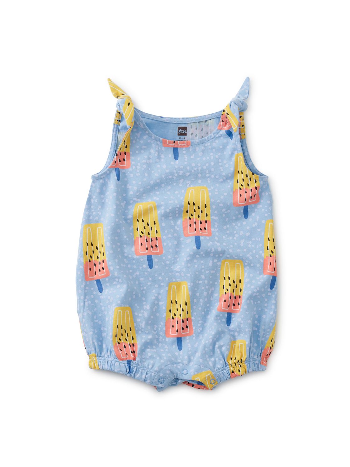 A95 Tie Shoulder Baby Romper~Melon Popsicle in Blue