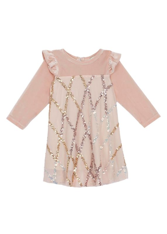 A95 Ayla Velvet &amp; Mesh Dress
