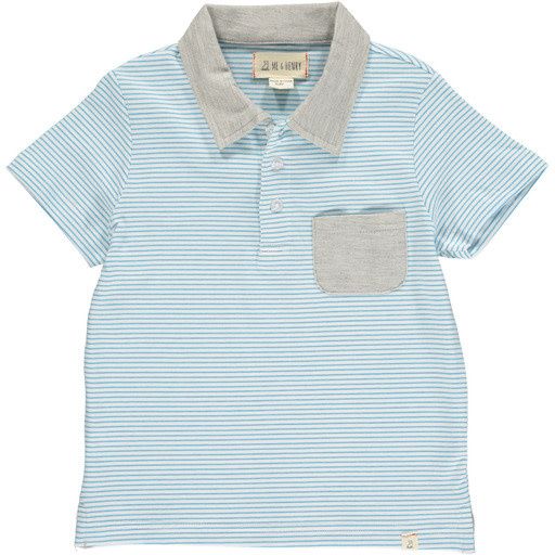 Halyard Polo - Blue/White