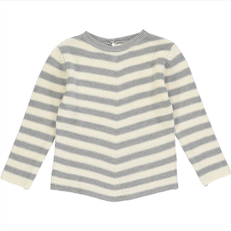 Larissa Sweater Grey/Ivory Knit