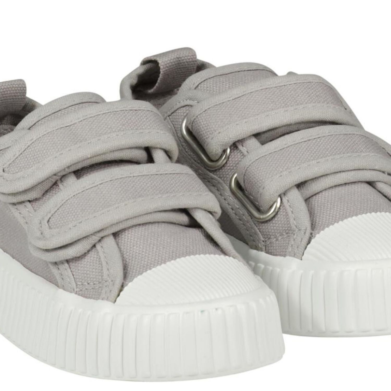 Brewster Double Velcro Canvas Sneakers-Grey