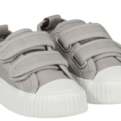 Brewster Double Velcro Canvas Sneakers-Grey