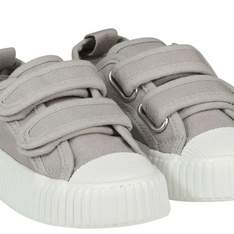 Brewster Double Velcro Canvas Sneakers-Grey
