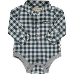 Jasper Woven Onesie - Navy Plaid