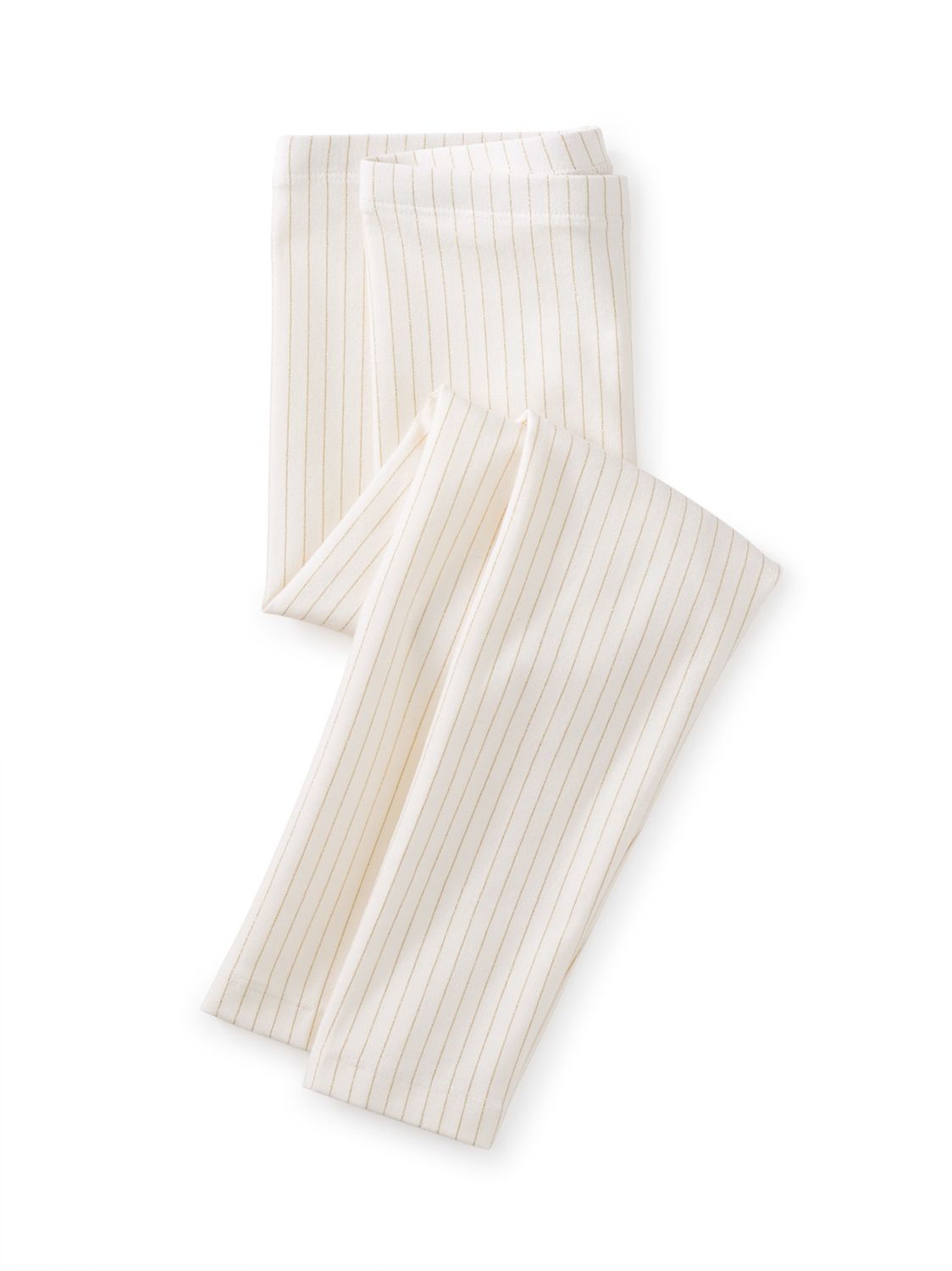 Metallic Stripe Baby Leggings - Chalk