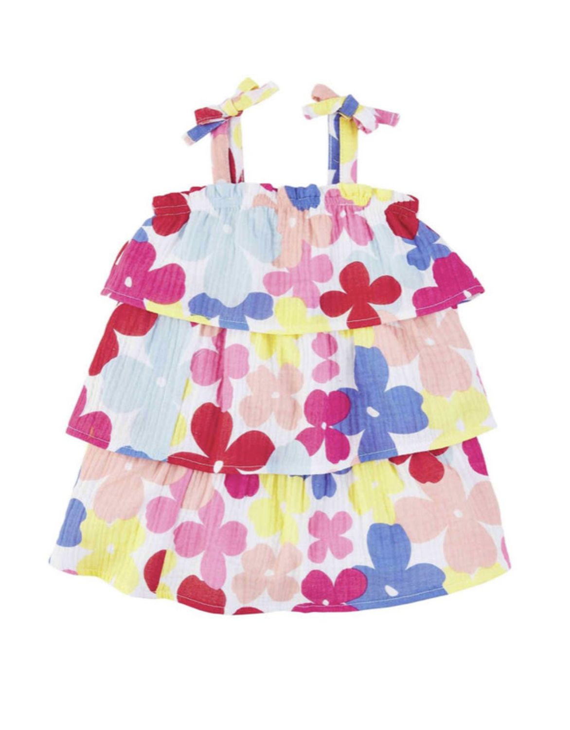 A95 Multi Floral Gauze Dress