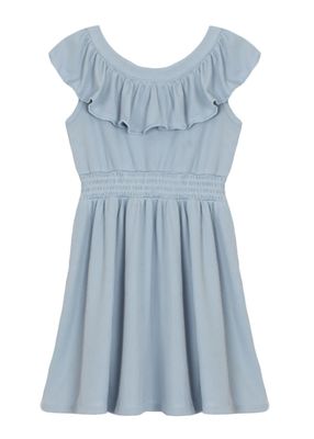 A95 Eleanor Ribbed Knit Dress - Blue