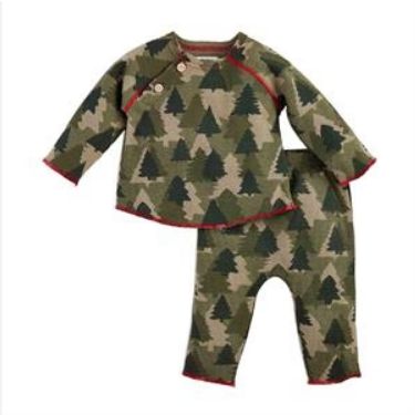 Tree Camo Waffle Two  Piece Set