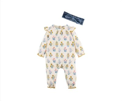 Autumn Marigold One-Piece &amp; Headband Set