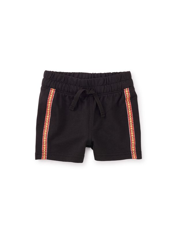 Jacquard Trim Baby Shorts~Jet Black