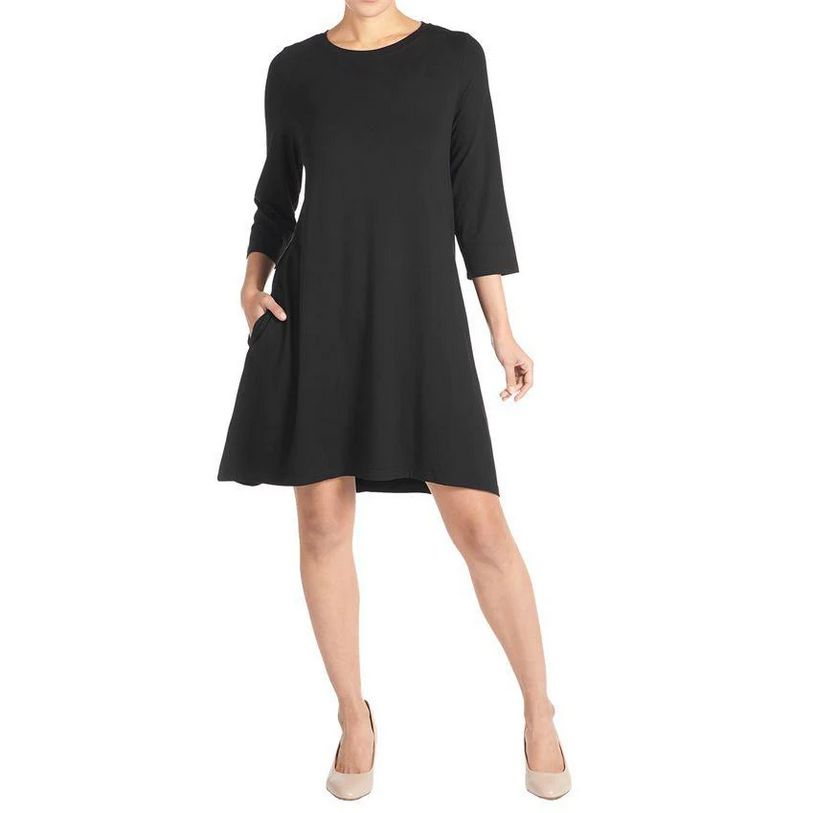 Oh So Soft Essential Tunic Dress-Black