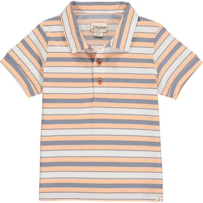 Flagstaff Polo-Salmon/White Stripe