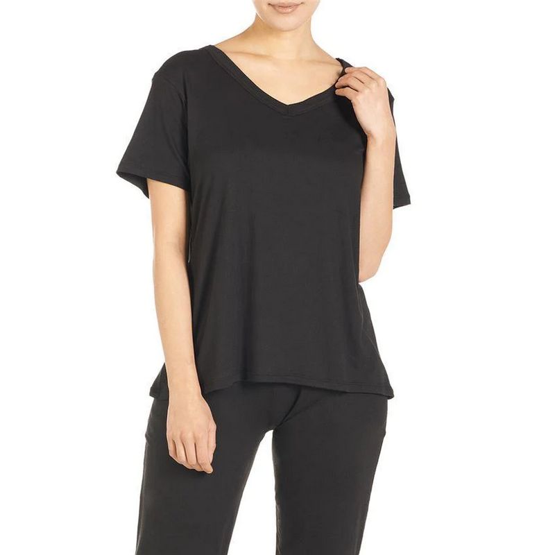 Vega V Neck Top- Black