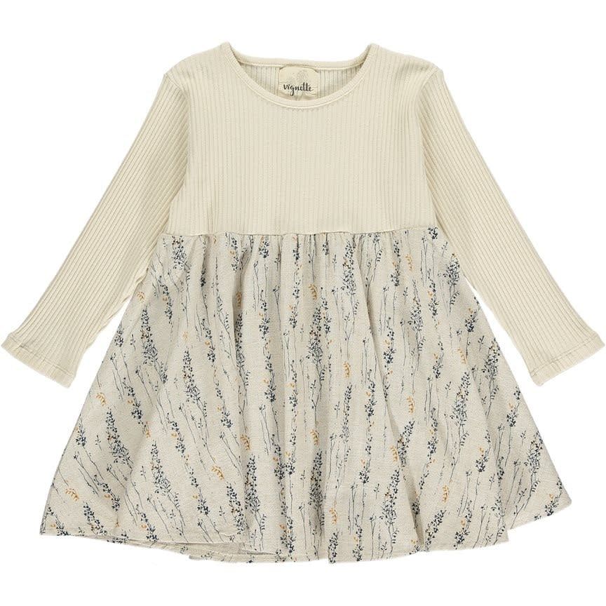 Sheila Dress-Ivory and Tan