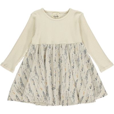 Sheila Dress-Ivory and Tan