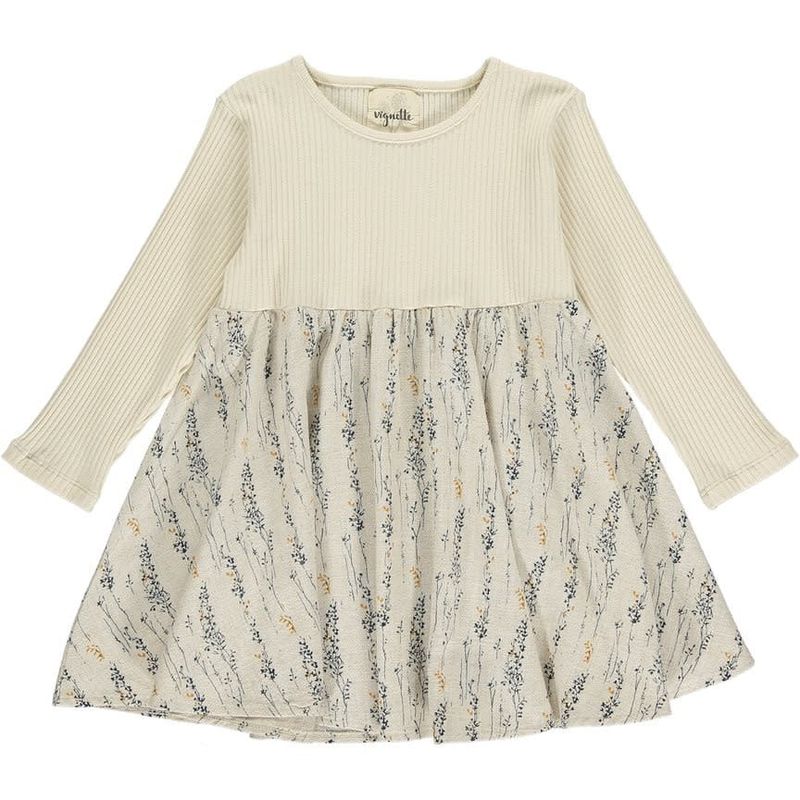 Sheila Dress-Ivory and Tan