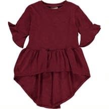 Dawn High-Lo Shirt Maroon