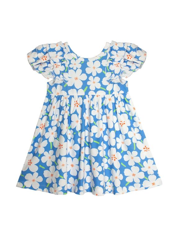 Aloha  Dress-Blue Floral