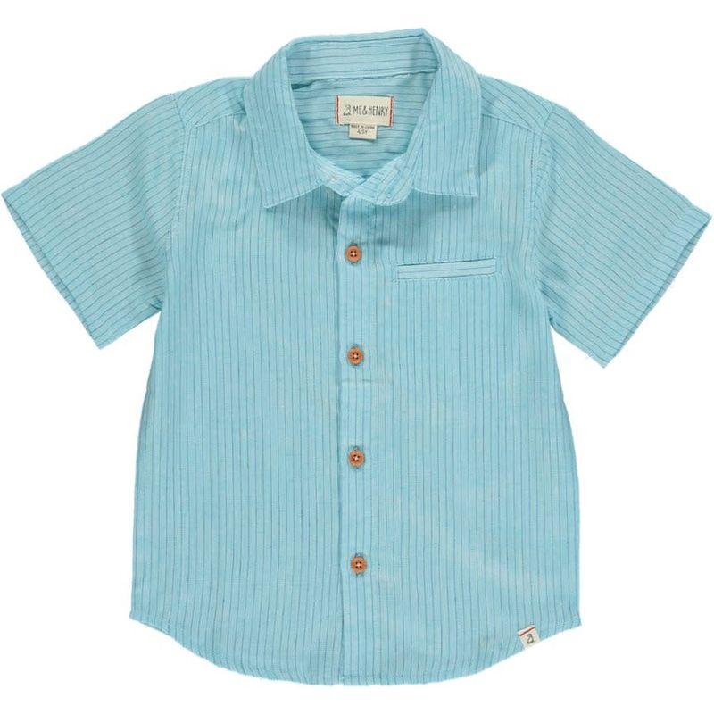 Newport Shirt-Aqua/Royal Stripe