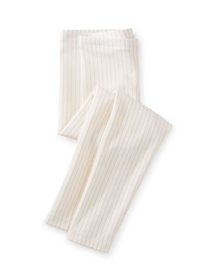Metallic Stripe Leggings - Chalk