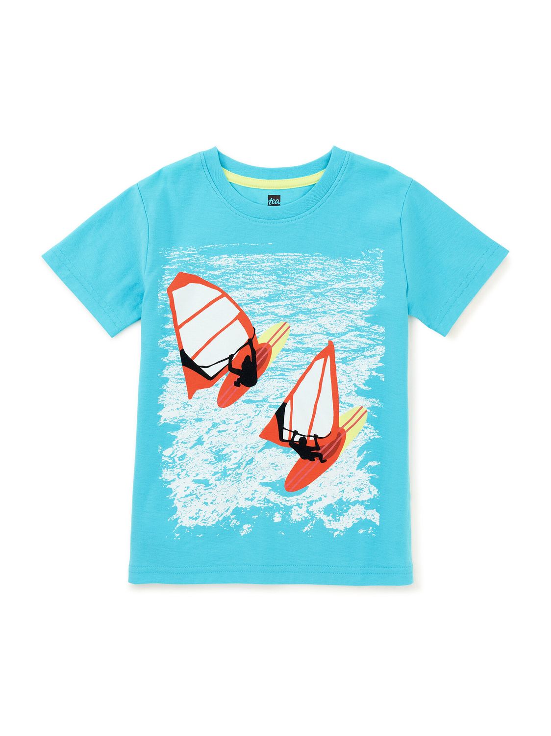 Wind Sailing Grapic Tee-Cyan