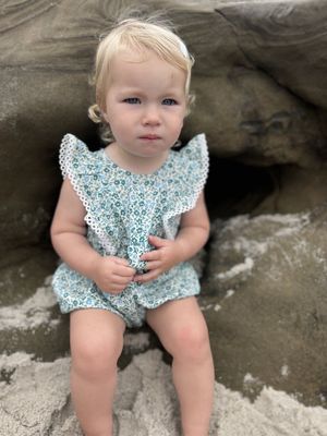 Poppy Bubble-Teal Ditsy Floral