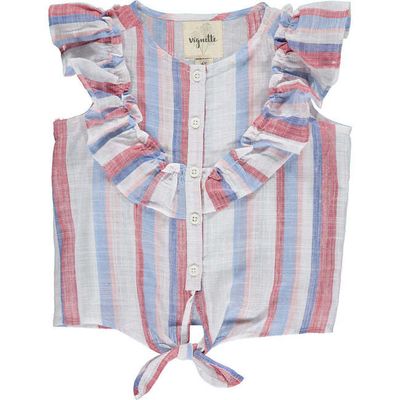 Luna Top Red/Stripe Tie Knot