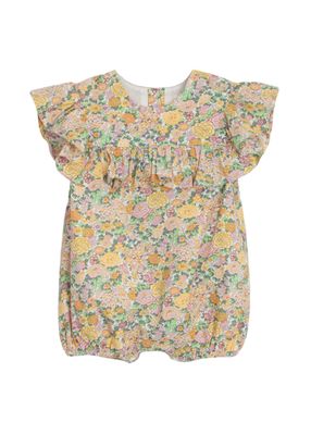 Golden Glow Floral Woven Romper