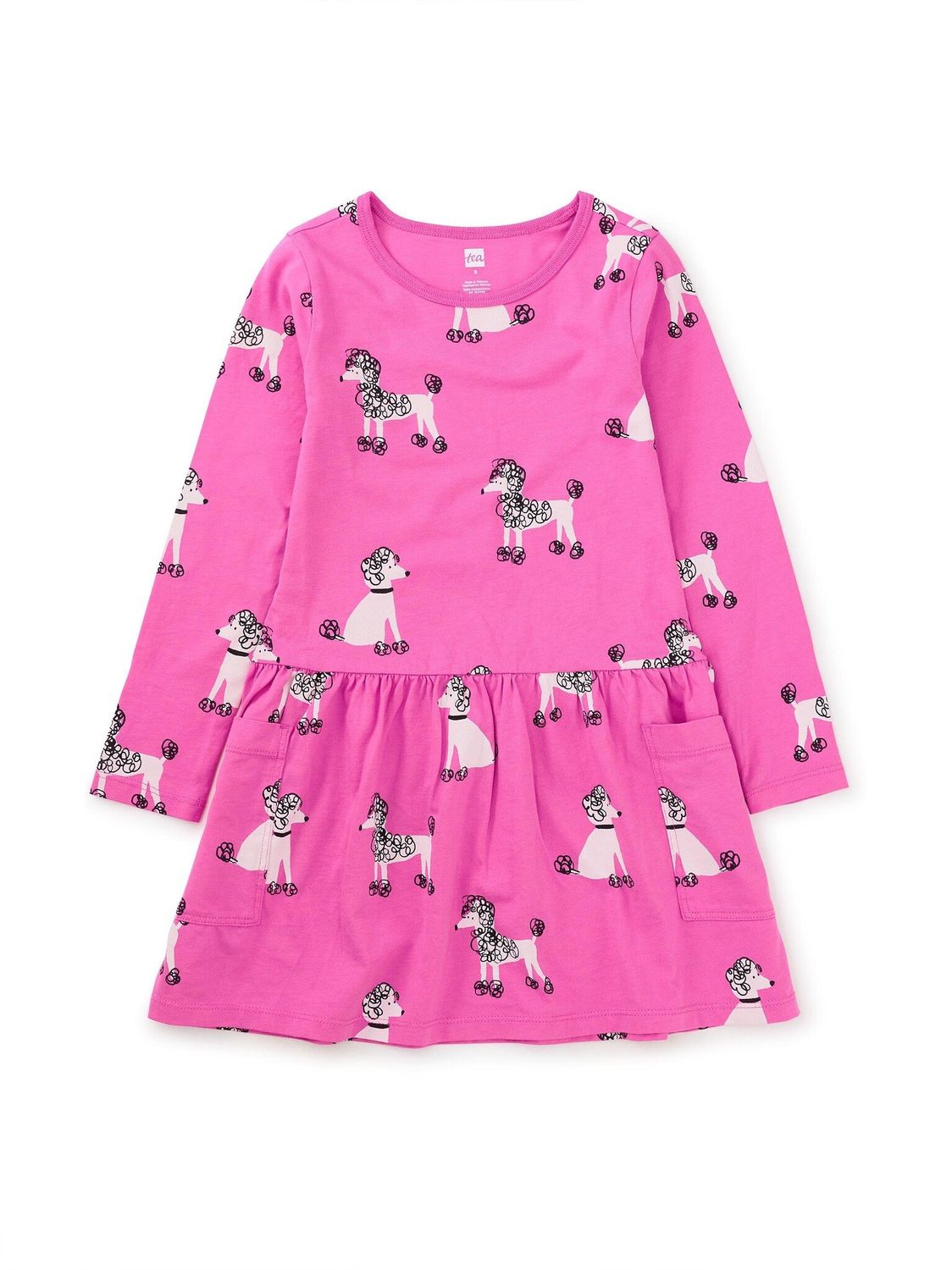 A95 LS Pocket Dress-Pink Poodle Promenade