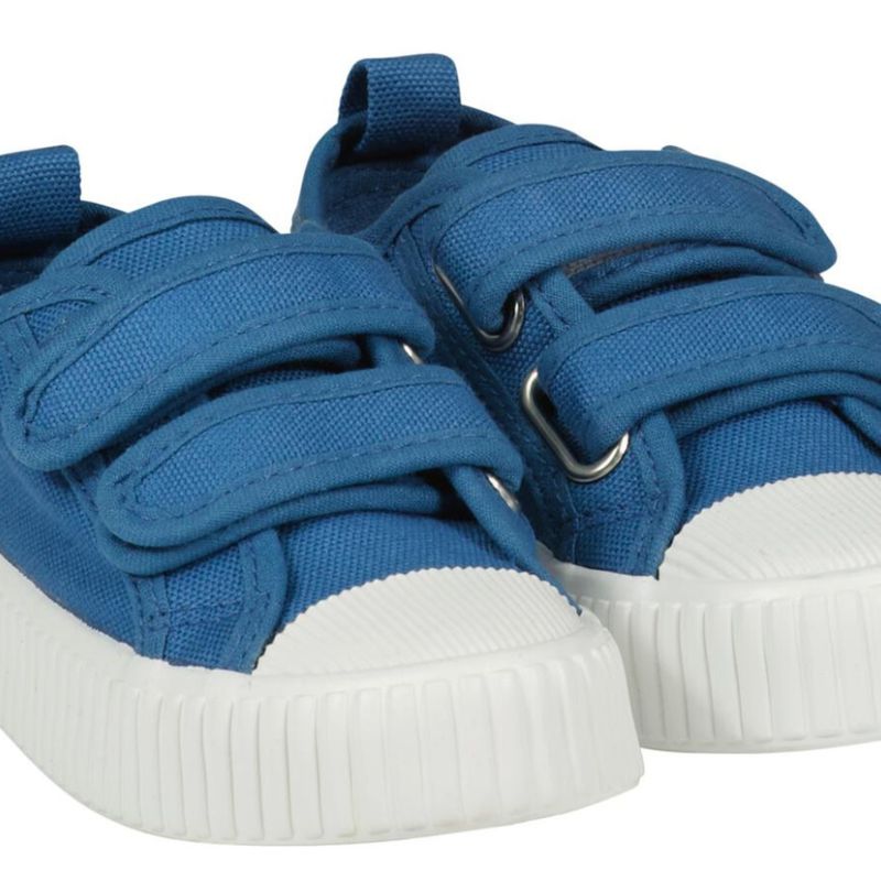 Brewster Double Velcro Canvas Sneakers-Blue
