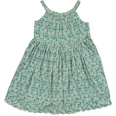 Stella Dress-Teal Ditsy Floral