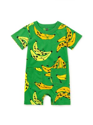 Double Pocket Baby Romper~Leopard Spot Bananas