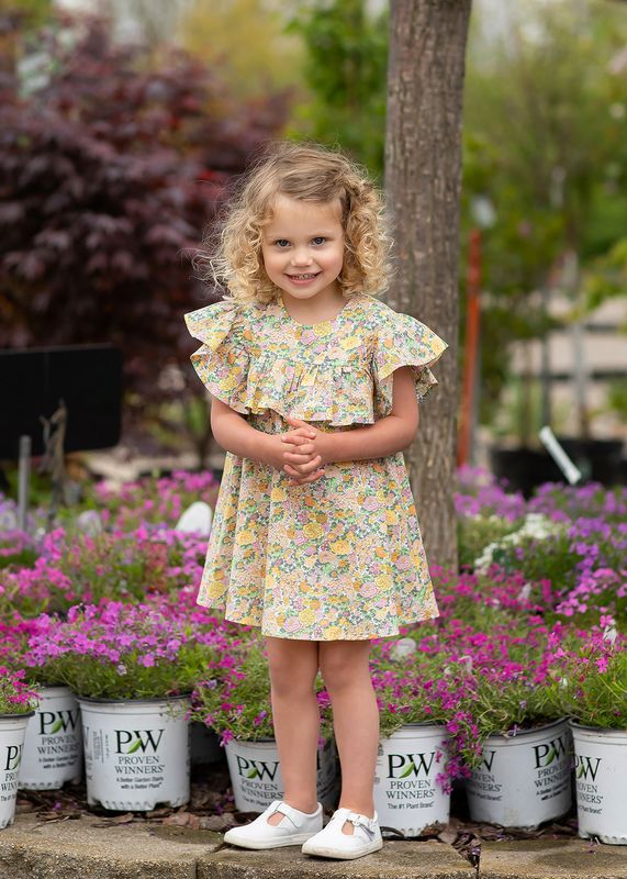 Golden Glow Floral Woven Dress