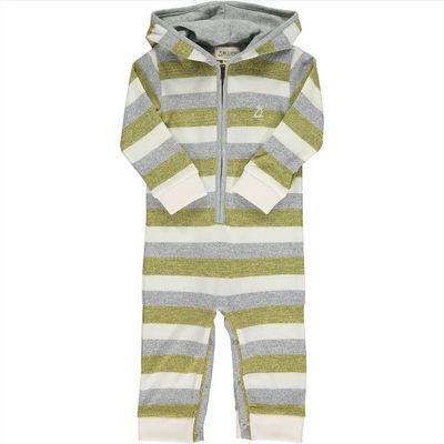Stefano Knitted Romper - Gold/Grey Stripe