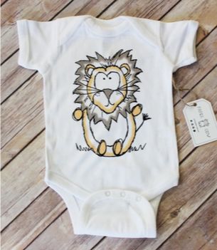 Carl Lion Baby Bodysuit