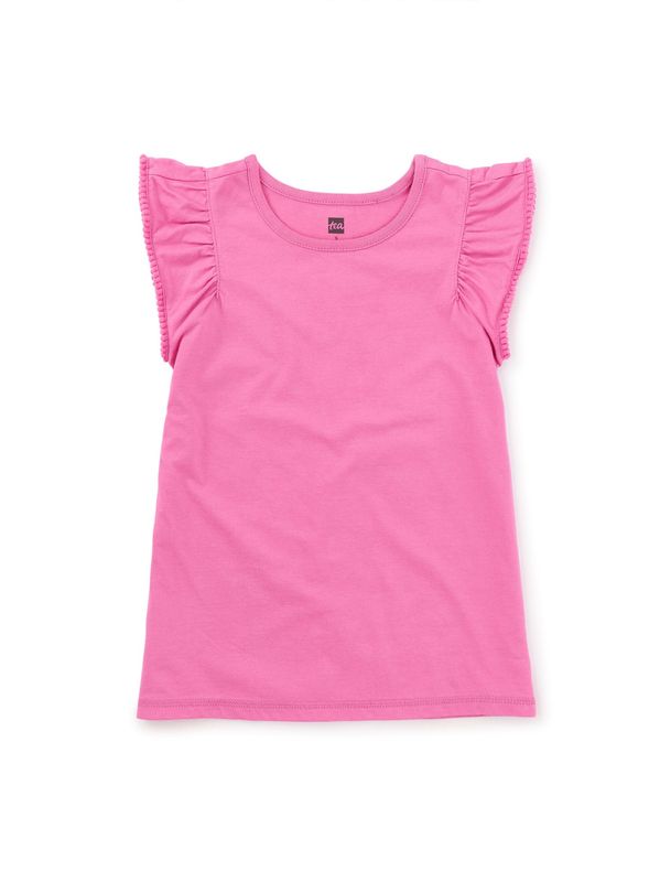 Pom Pom Flutter Top - Pink Carousel