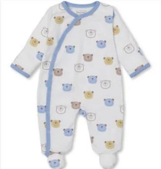 Kissy Kissy Bear Talk Footie-Blue