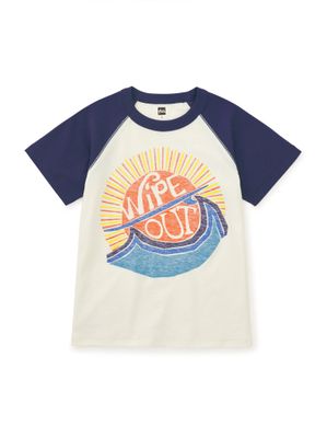 Wipe Out Raglan Tee-Chalk
