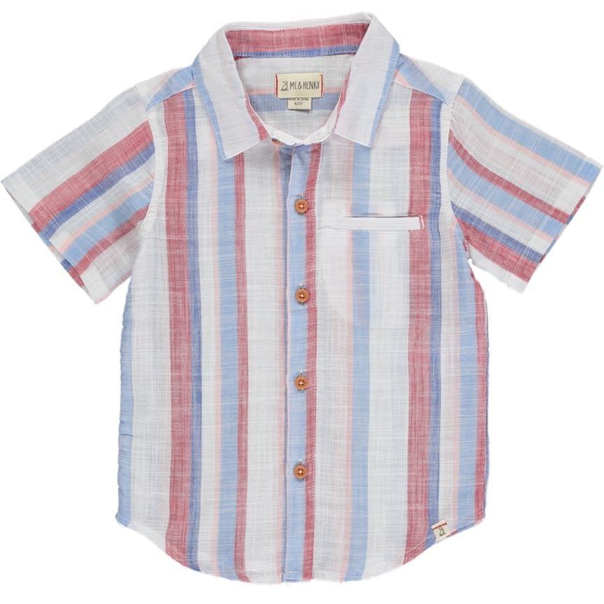 Maui Red/White/Blue Woven Baby Shirt