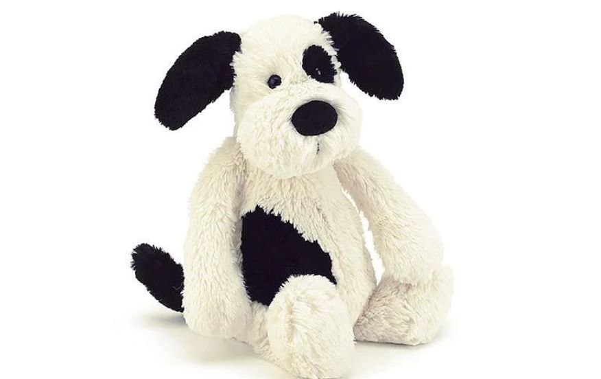Bashful Black &amp; Cream Puppy Medium