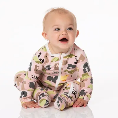 Baby Rose Too Many Stuffies Footie w/2way zipper