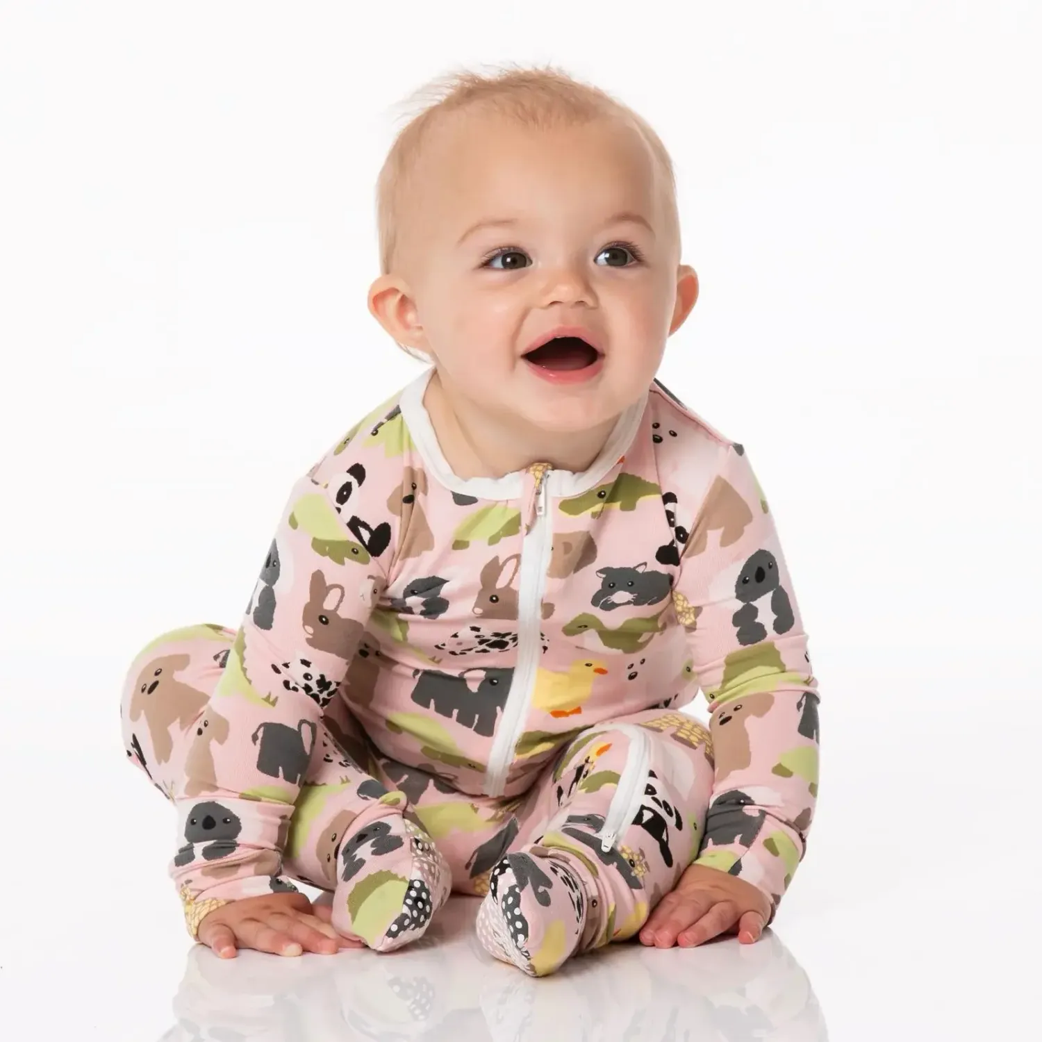 Baby Rose Too Many Stuffies Footie w/2way zipper