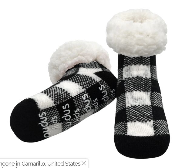 Kids Classic Slipper Socks-Lumberjack White