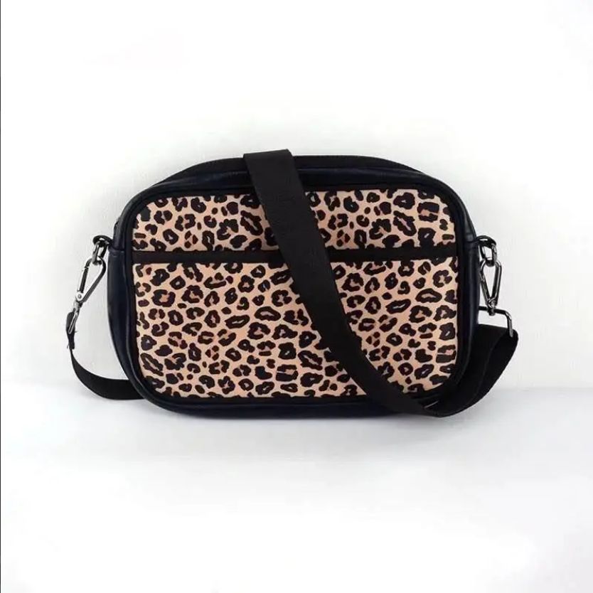 A-95 Leopard Print Neoprene Crossbody
