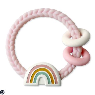 Itzy Ritzy Silicon Teether Rattle - Rainbow
