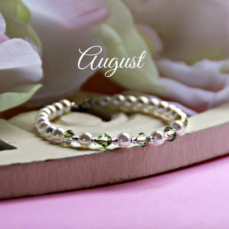 August  Birthstone Bracelet 5&quot;- CJ136