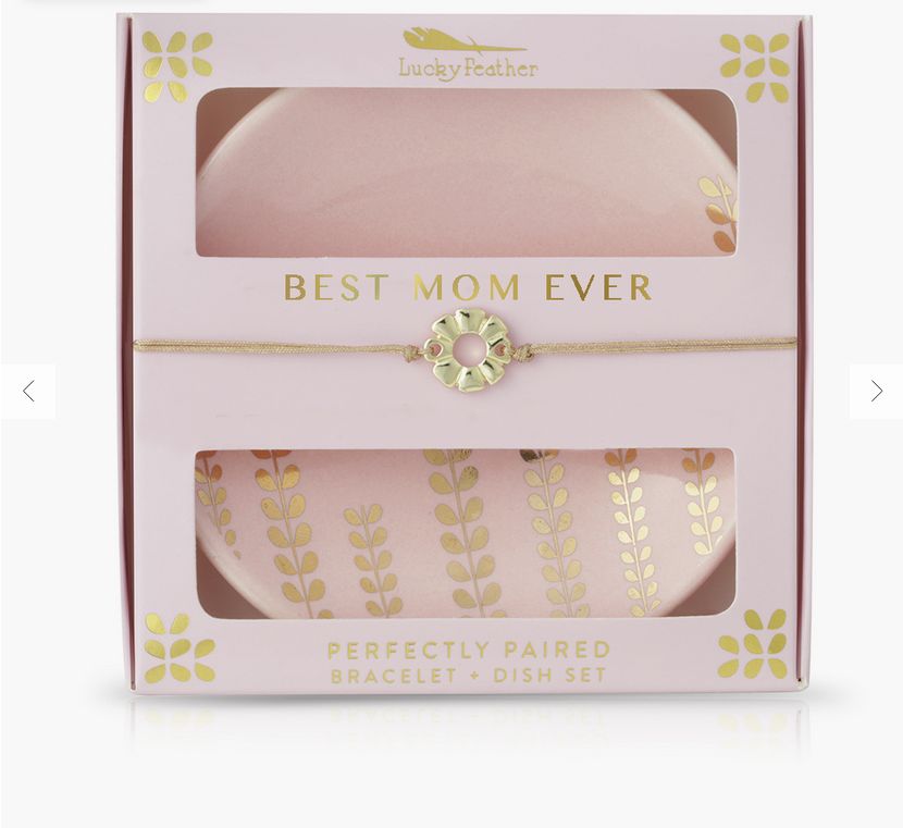 Best Mom Ever Bracelet and Dish Set