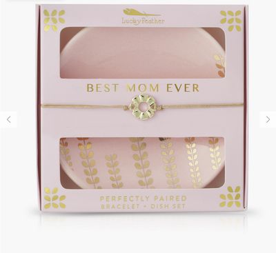 Best Mom Ever Bracelet and Dish Set