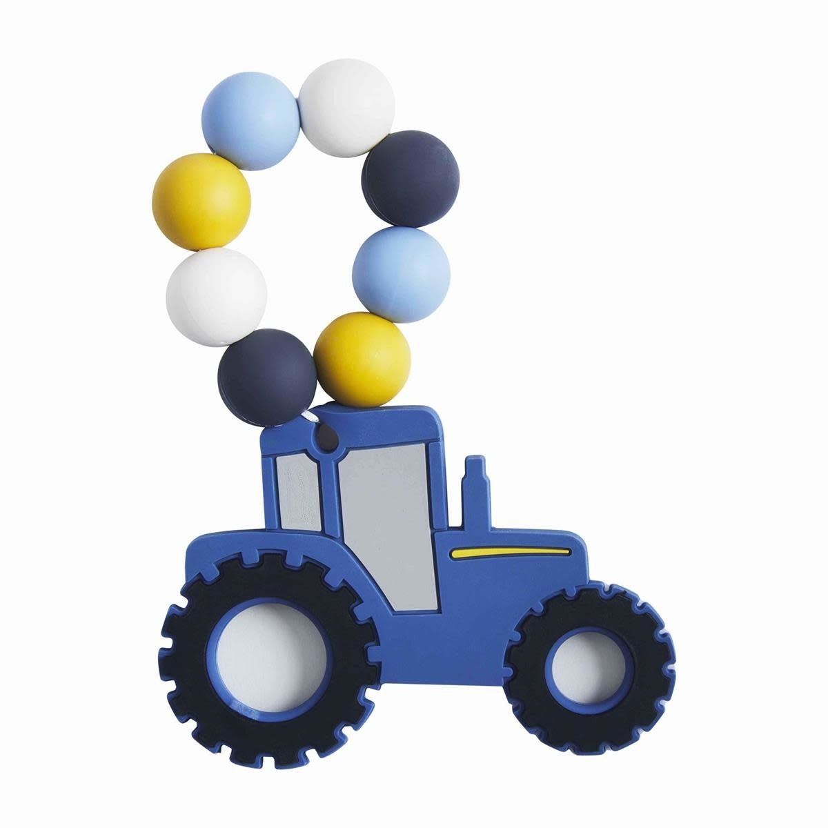 Blue Tractor Silicone Teether
