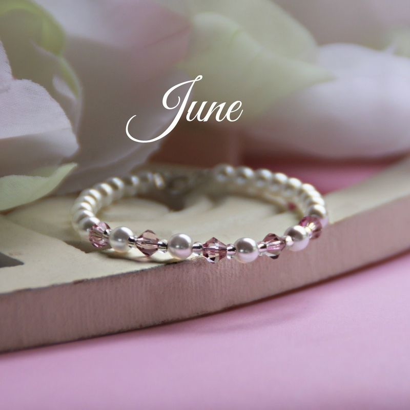 June Birthstone Bracelet 5&quot;- CJ134